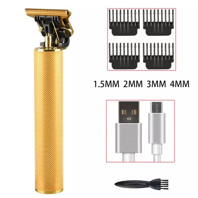 Máquina profissional de cortar cabelo e barba recarregável via USB sem fio - Foto 3