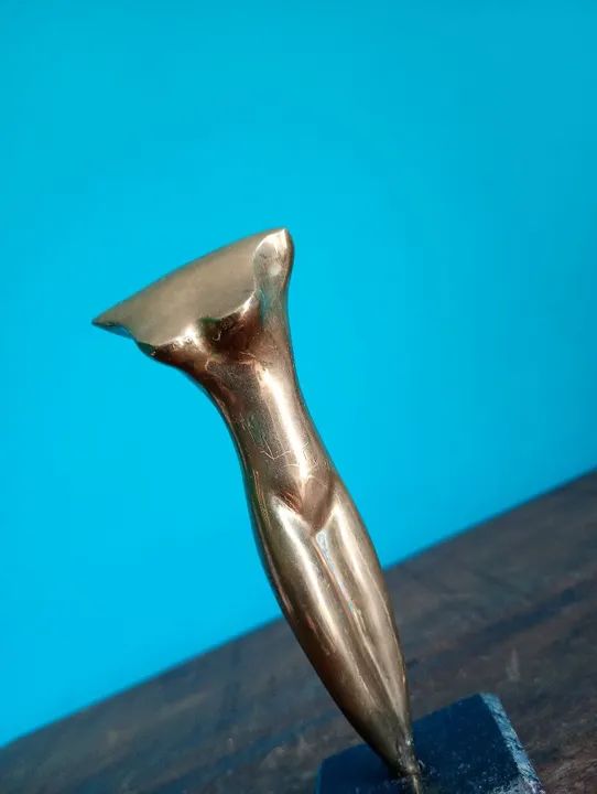 Escultura em bronze polido representando "Torso Feminino" - Foto 5