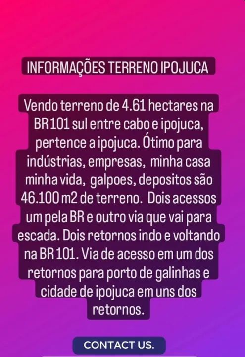 DJ - Vendo terreno em Ipojuca -pode