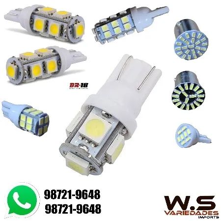 lâmpadas pingos e torpedos placa ré etc.. para carros leds