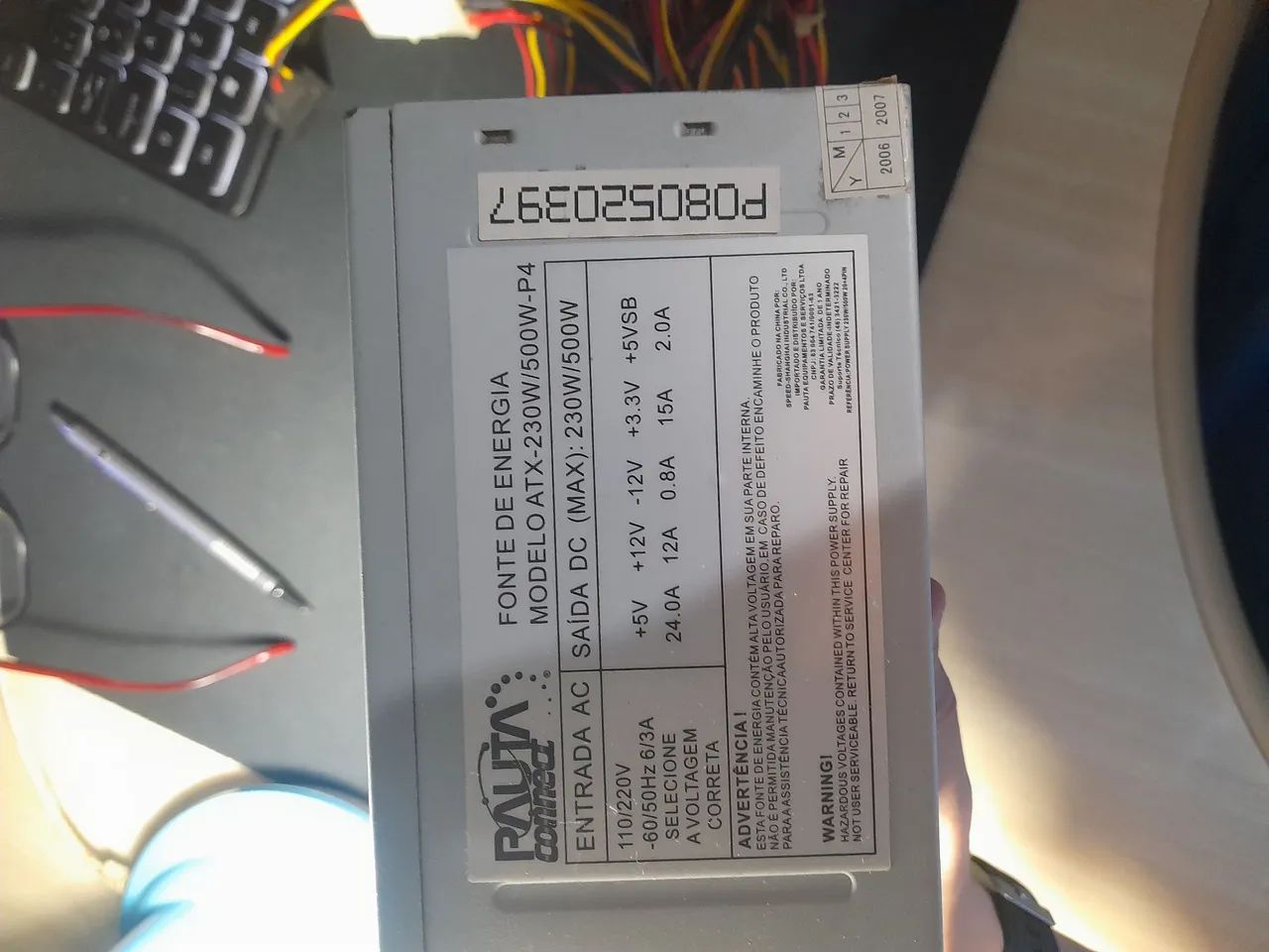 Fonte PAUTA CONNECT ATX 230W/500W P4 para PC - Foto 2