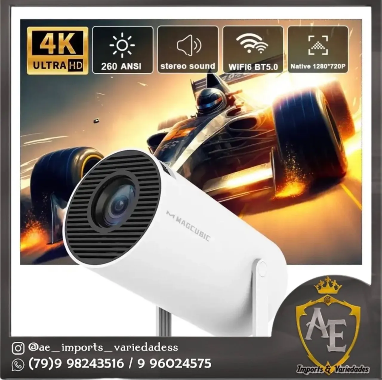Projetor 4K Ultra HD Android