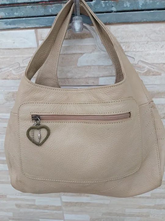Bolsa de Couro legítimo seminova da marca Le Postiche