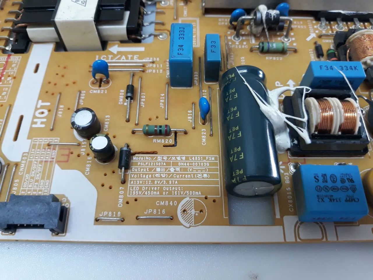 Placa de fonte tv Samsung. Un40j5500ag. Usada porém Boa.  - Foto 3