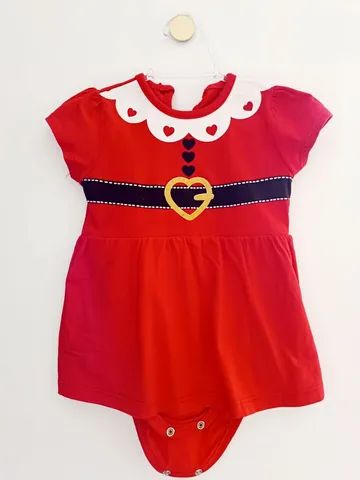Body vestido mamãe noel baby