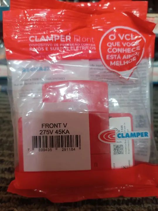 Dispositivo de proteção contra raios e surtos elétricos - Clamper Front V 275V 45KA