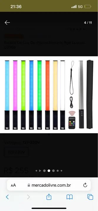 Kit de Iluminação LED para Filmagem - 10 Cores - 127-220V - Foto 2