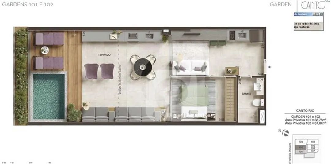 0 - Apartamento 1 quarto - Foto 3