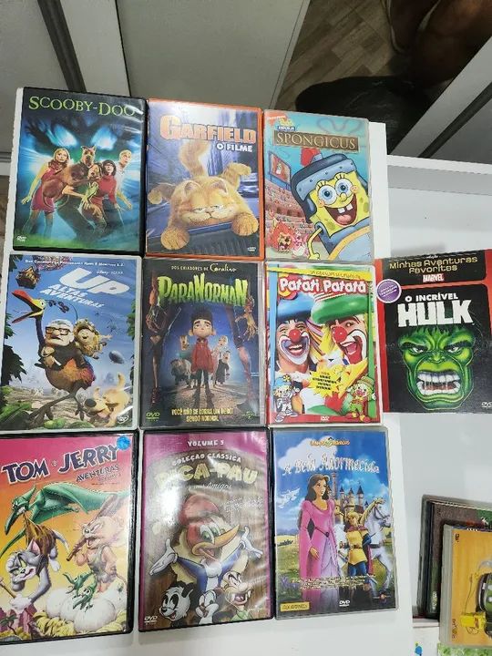 Lote 10 dvds desenho animado 