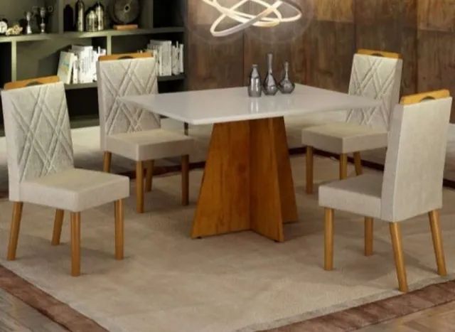 Mesa de jantar 4 cadeiras Alice  - Foto 2