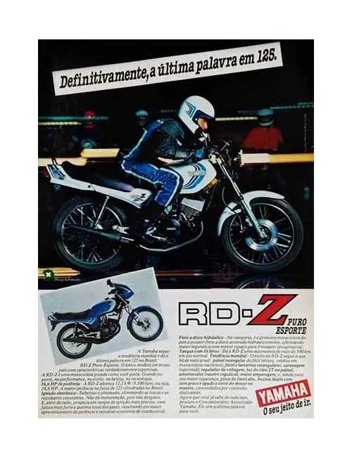 Yamaha RDZ 125 - Propaganda original de revista de época - Foto 2