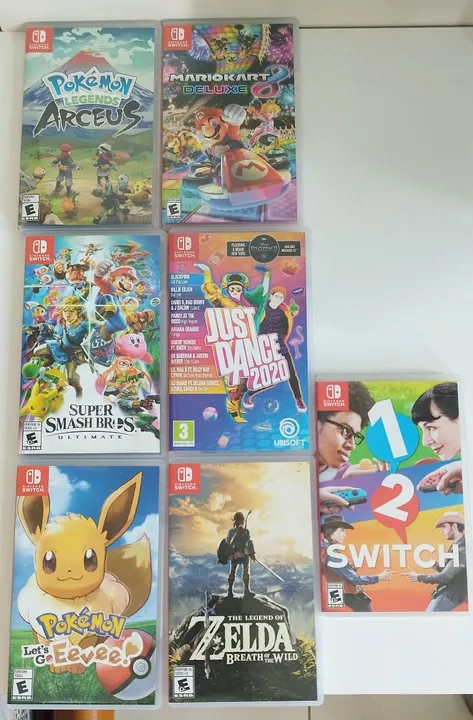 3 jogos de Nintendo Switch - seminovos