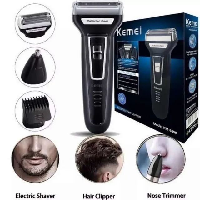 maquina de corta cabelo kemei 3 em 1 com (entrega gratis) - Foto 2