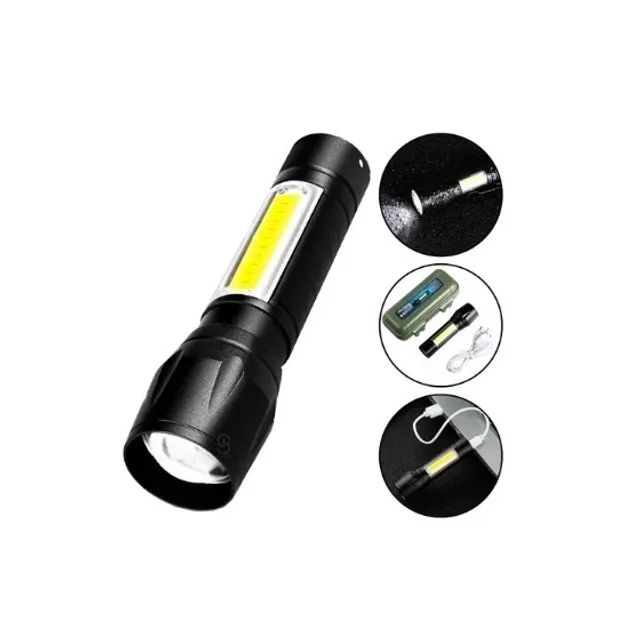 Mini Lanterna Compacta Led Iluminação Forte Usb 3 Modos Bommax Bm-A033 - Foto 2