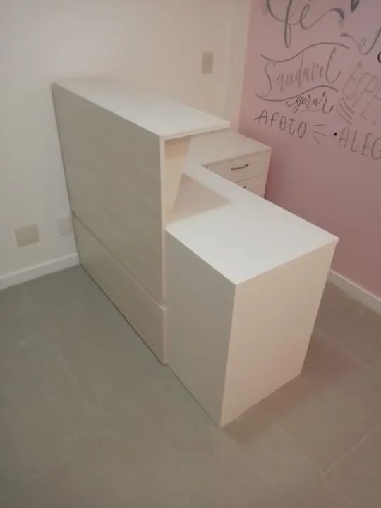 Balcão Live X acabamento branco e carvalho - Foto 2