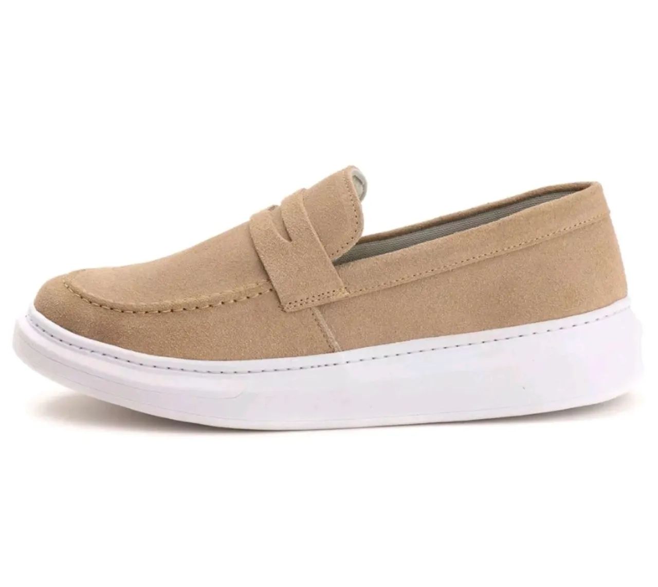 Sapatênis Loafer Cinza Casual e Azul.  - Foto 5