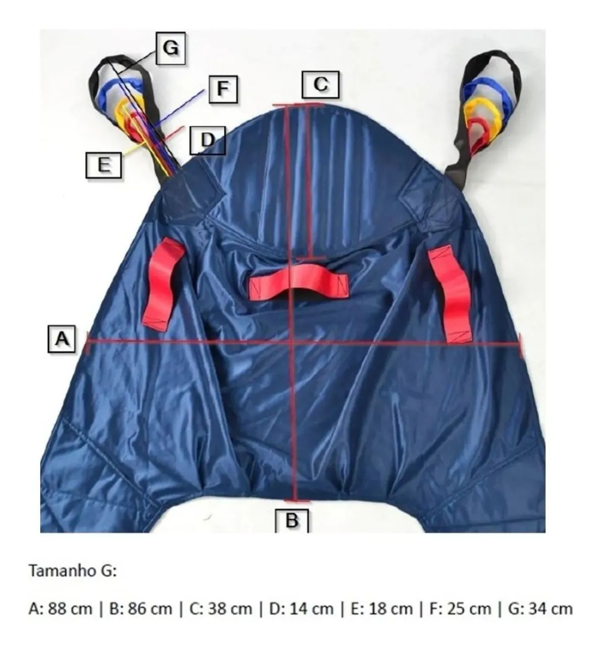 Vendo Cesto Dellamed para usar em Guincho de Acamado! Tamanho G até 180 kgs. - Foto 5