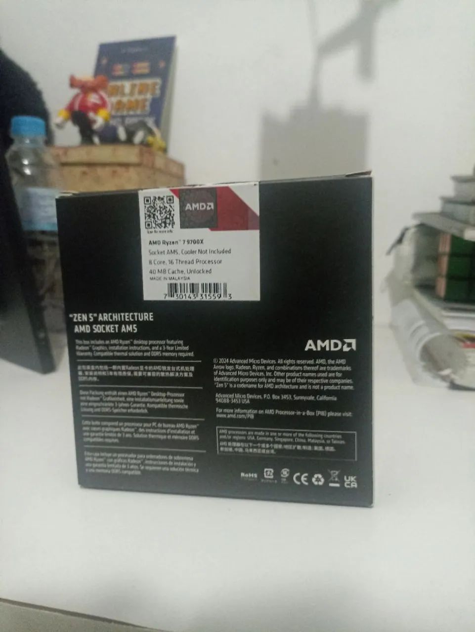 Processador AMD Ryzen 7 9700x, 3.8ghz (5.5ghz turbo), 8-cores 16-threads, am5 - Foto 4