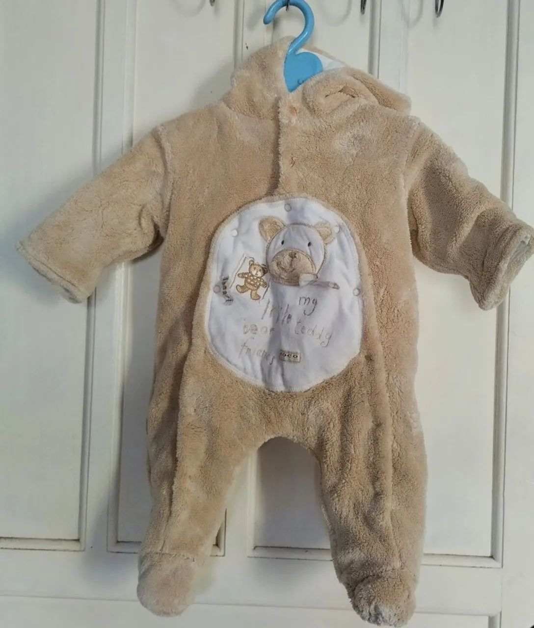 Macacão de Bebê Ursinho Quentinho - Semi novo e Confortável