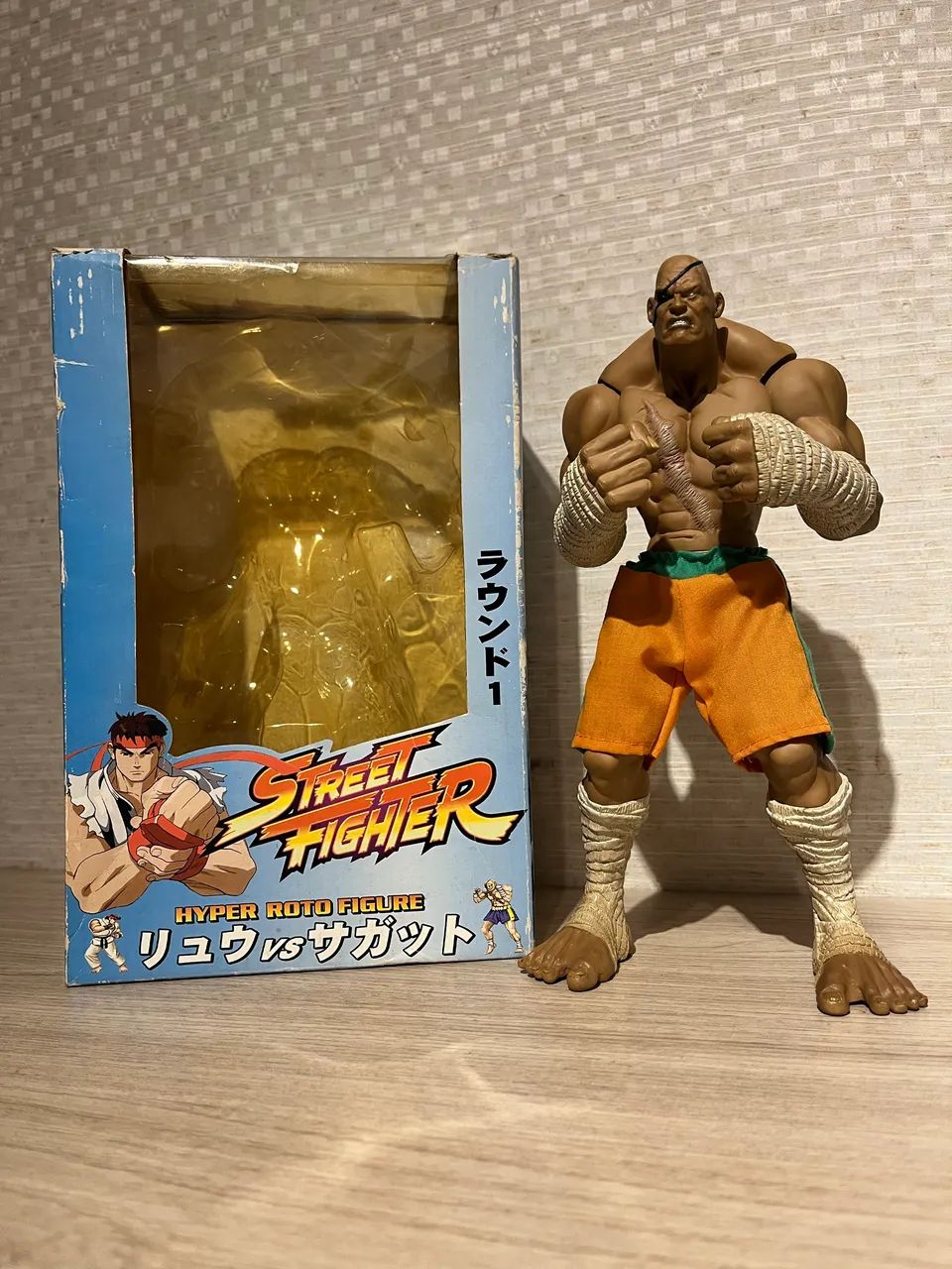 Figura Sagat Hyper Roto 25cm Street Fighter - Hobbies e coleções