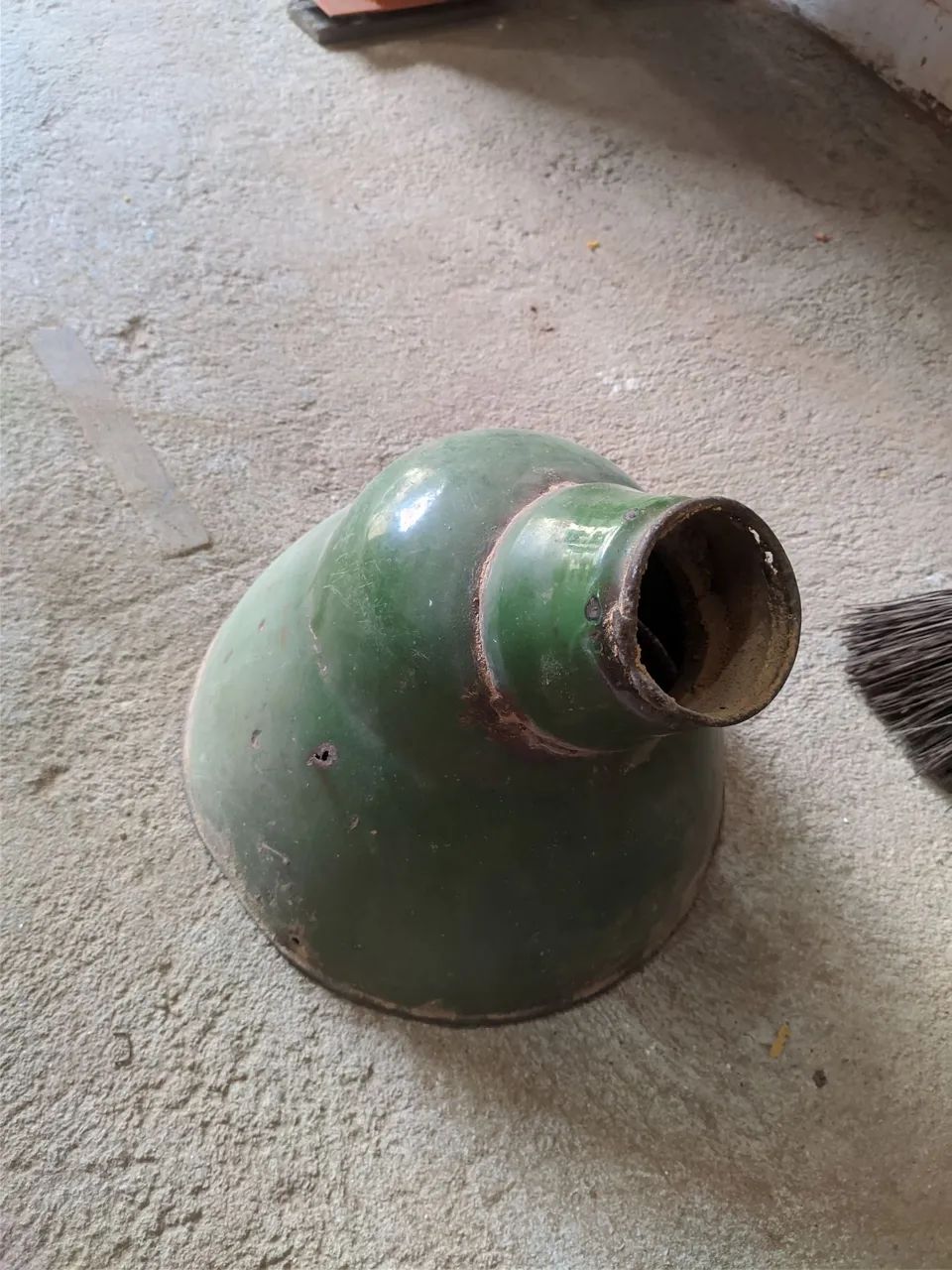 Cúpula de Luminária Antiga Verde  - Foto 2