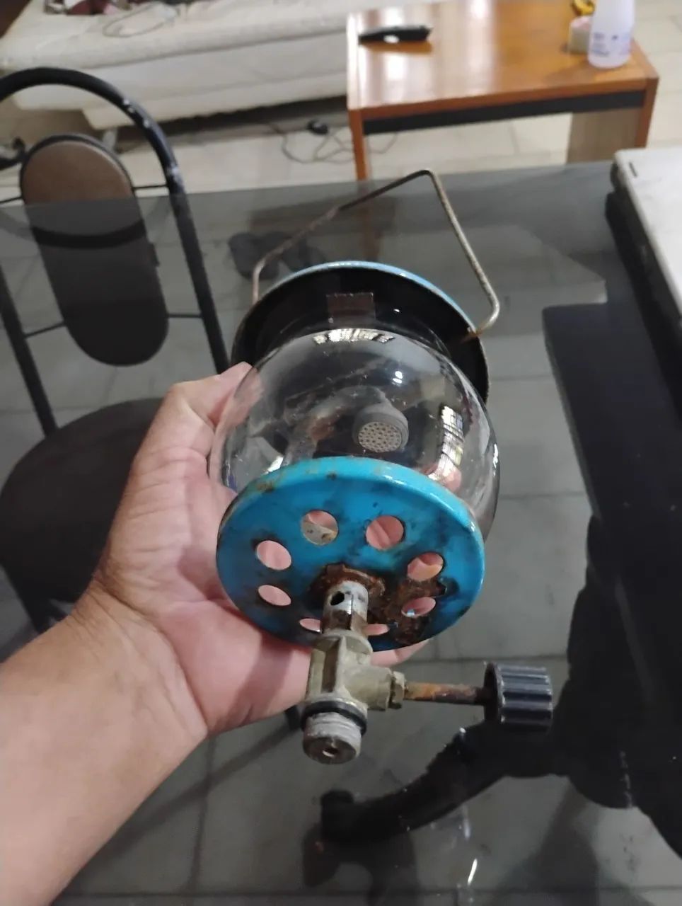 Lampião a gás antigo 