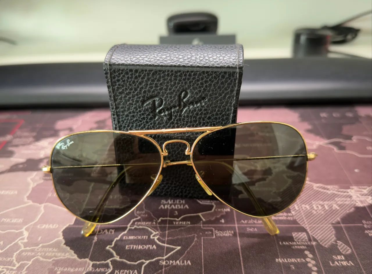 Óculos Rayban dourado - Foto 4