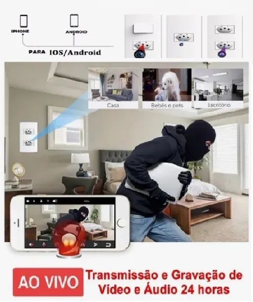 Tomada Wifi com câmera espiã  - Foto 2