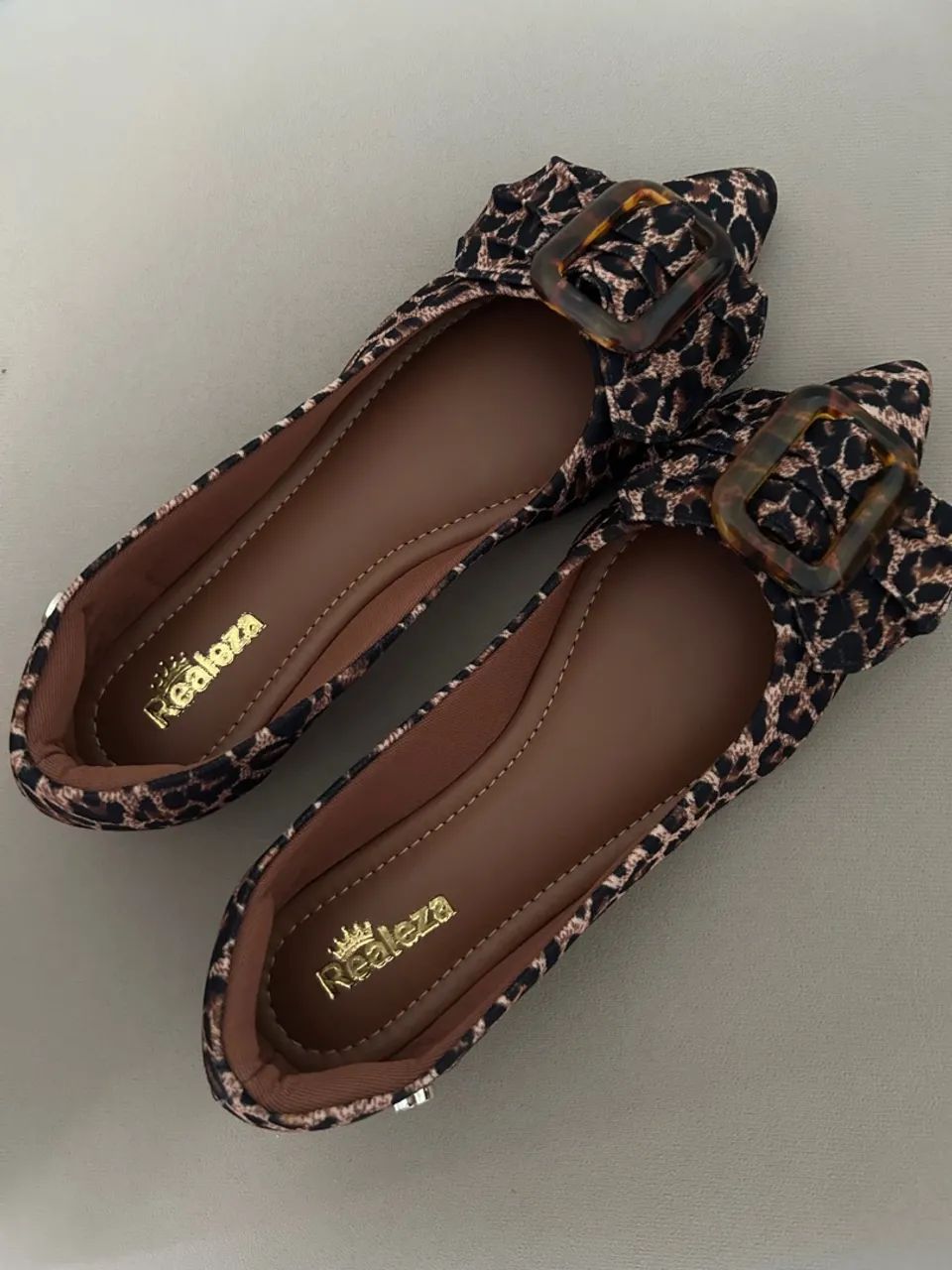 Sapatilha Feminina Bico Fino Animal Print - Foto 2