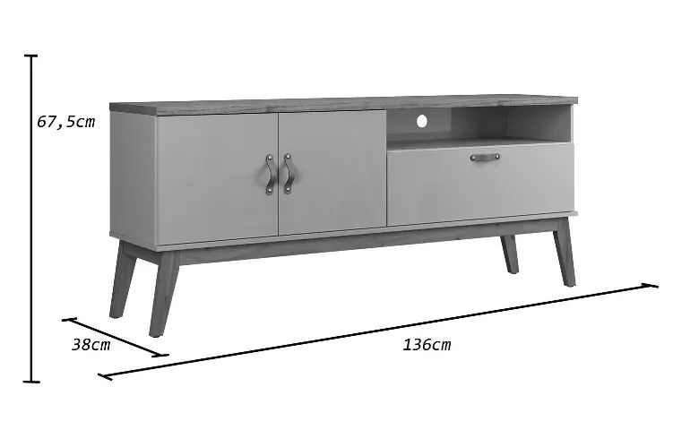 Rack Bancada Pés Madeira 1.36m P/TVs Até 55 Polegadas. Produto Novo Direto de Fábrica. - Foto 4