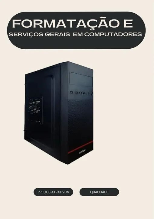 Formatação e serviços gerais de computadores