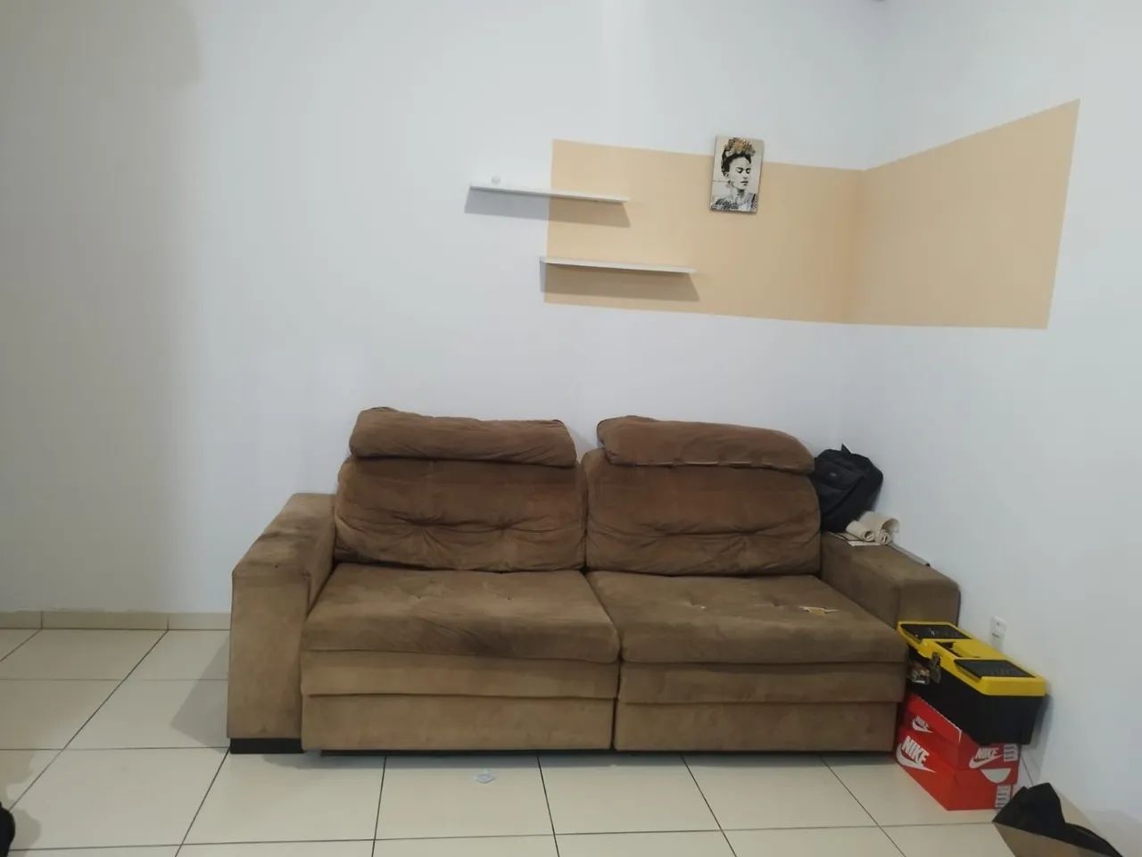Sofá 4 lugares retrátil  Marrom - Foto 3