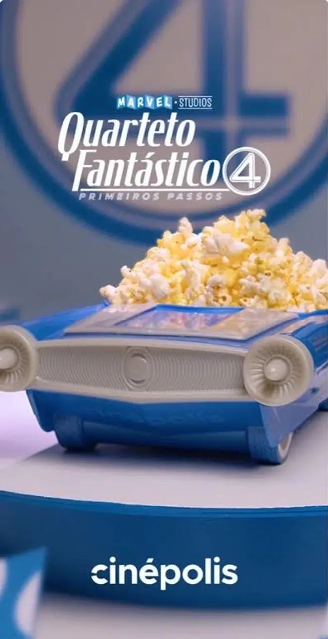 Balde de pipoca Quarteto Fantástico Cinépolis - Foto 4