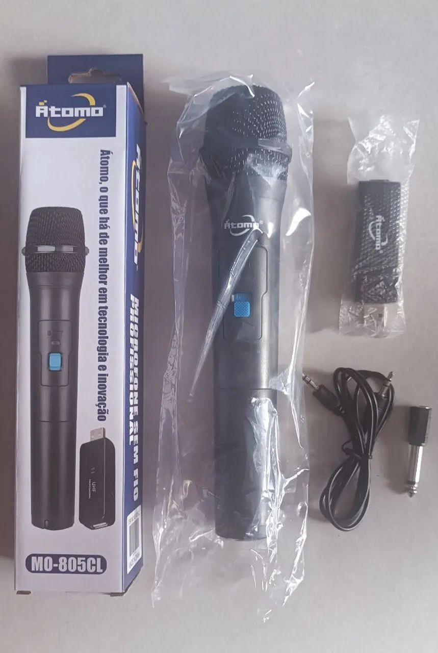 Microfone Sem Fio Profissional Átomo MO-805CL