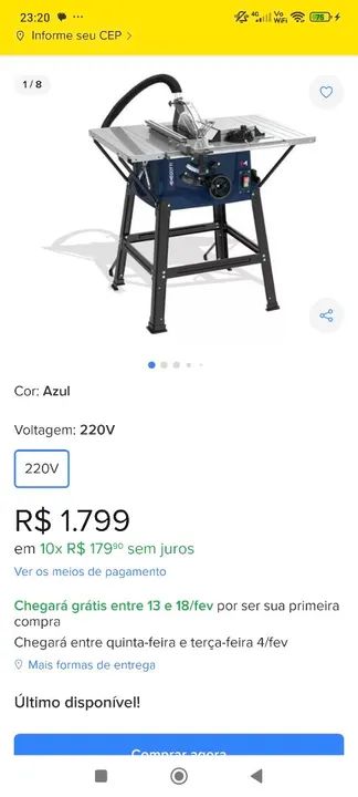 Serra de bancada Menegotti - Foto 3