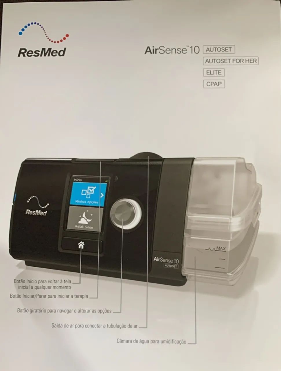 CPAP Airsense 10 com umidificador- Resmed 
