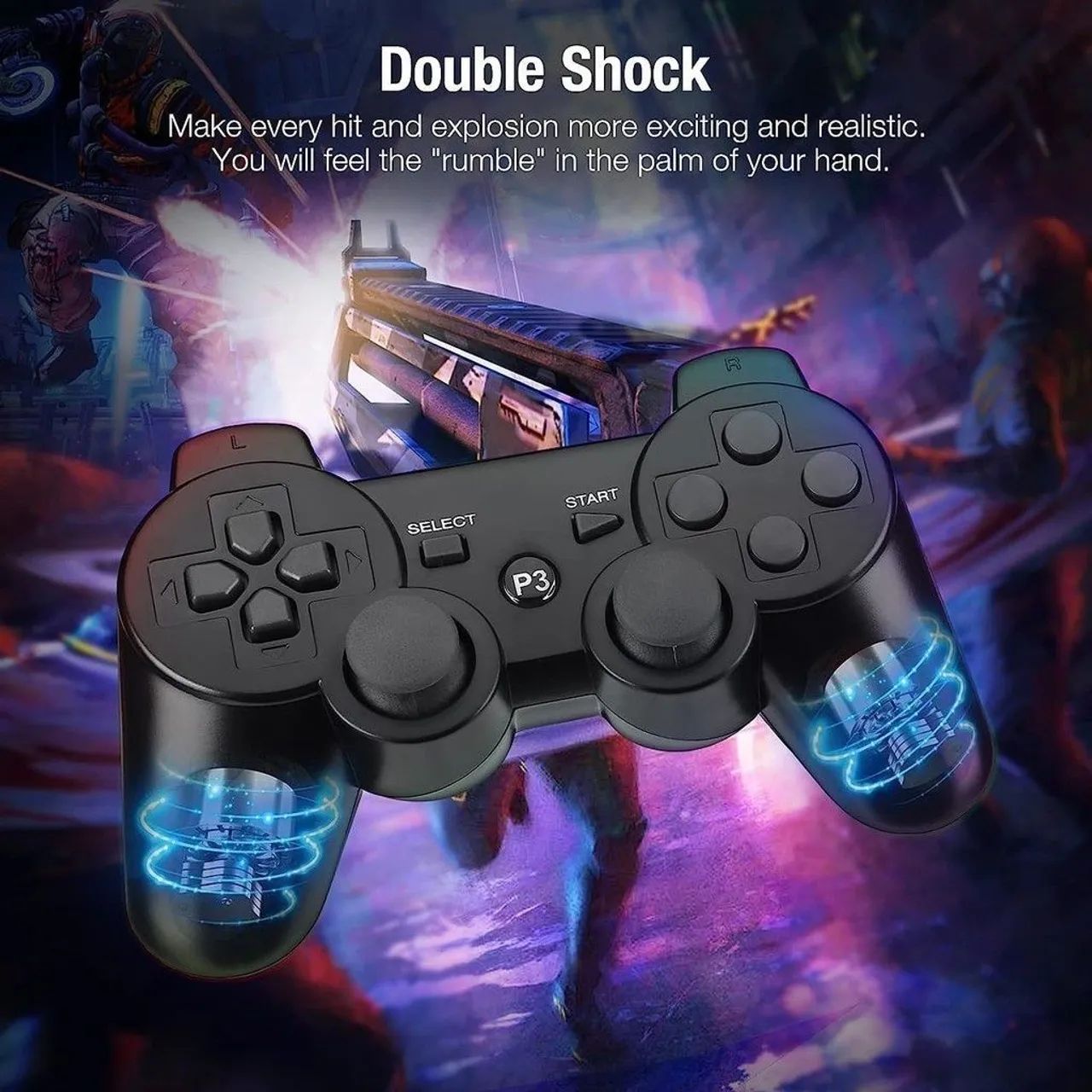 Controle PS3 Double Shock Wireless  - Foto 3