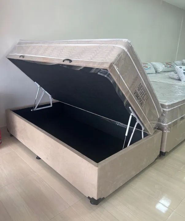CONJUNTO BOX BAÚ SOLTEIRO NOVO