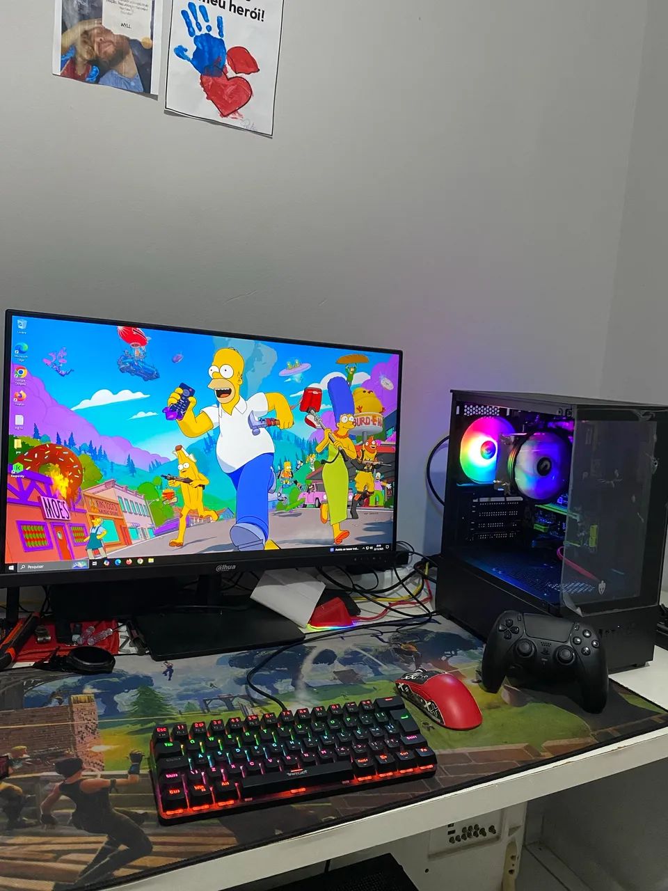 Pc gamer R5 5600GT - monitor, teclado e mouse de brindes - promoção loja wyll informática 