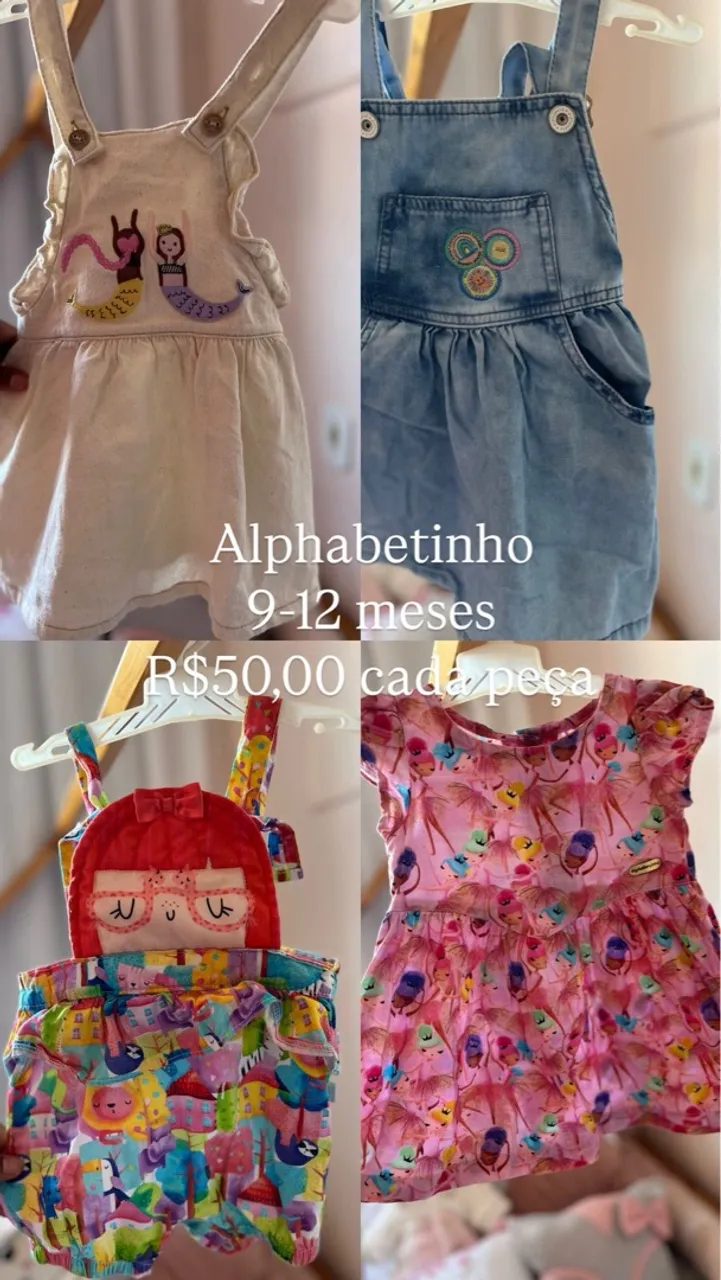Roupinhas Alphabetinho 9-12 meses