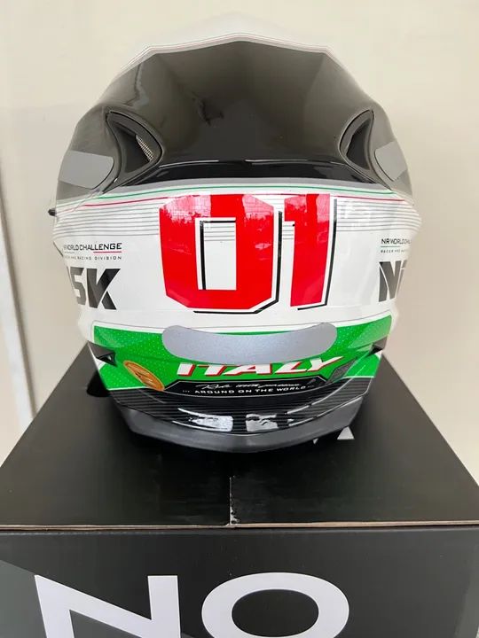 Capacete Norisk Soul FF302- Branco/Preto/Verde - Foto 3