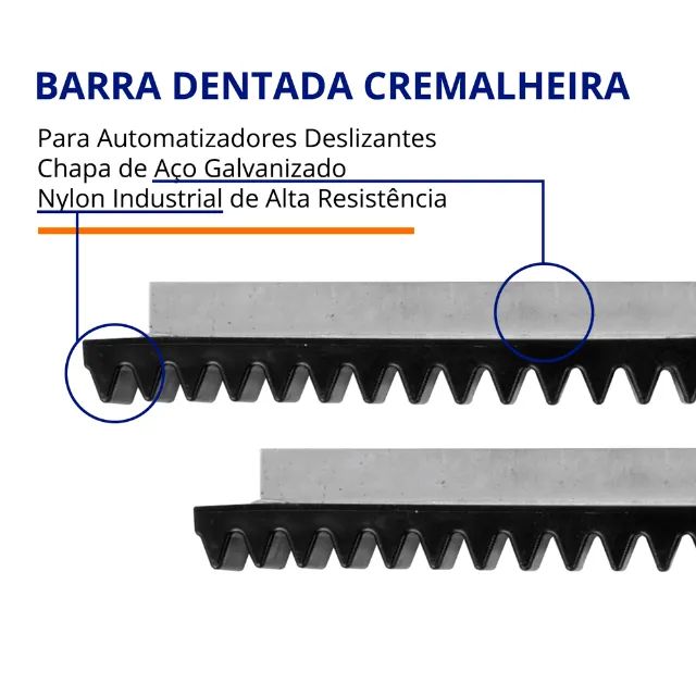 Cremalheira Barra Trilho para manutenção de portao eletronico 