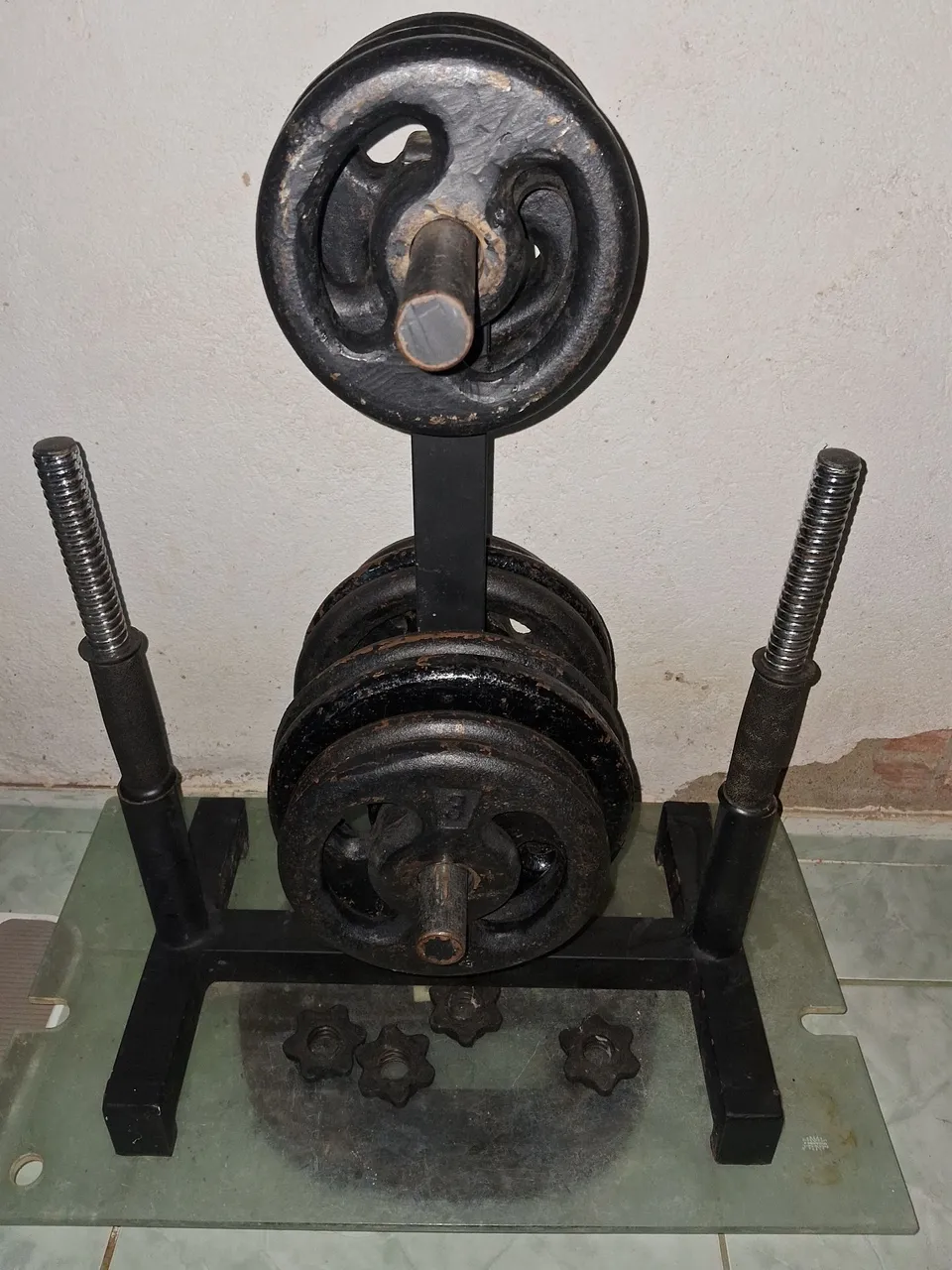 Suporte para Halteres e Anilha (leia a descrição).