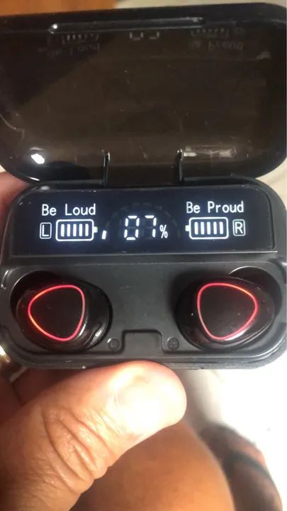 Fone de Ouvido Bluetooth com Estojo de Carregamento