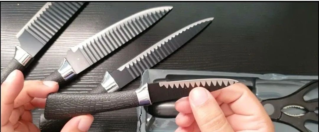 Kit 6 peças antiaderente conjunto de Facas - Pague na entrega com segurança 