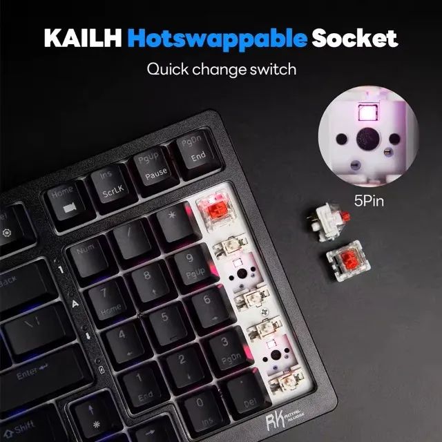 Teclado Wireless Royal Kludge RK98 - Foto 3