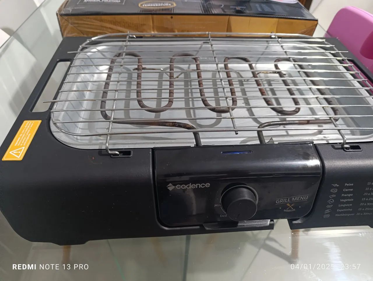 Churrasqueira elétrica Cadence 