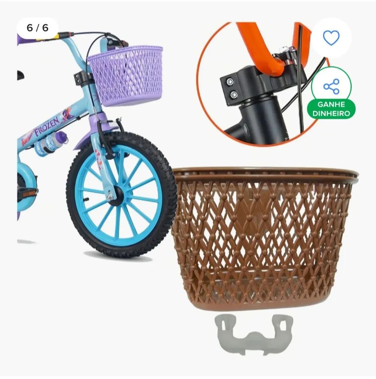 Cesta Para Bicicletas do Aro 16-20 Marca Nathor Original - Foto 3