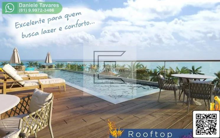 Flat de 01 quarto em Porto de Galinhas a 70 metros do Mar