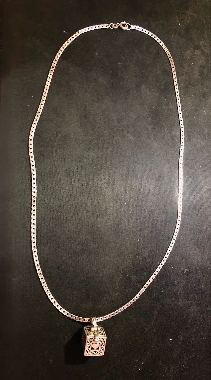 Lindo colar de prata 925 legítima 